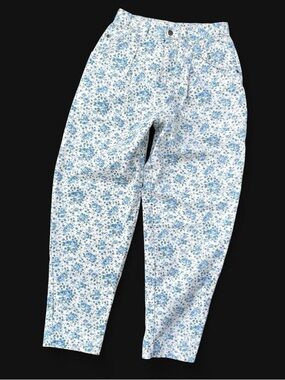 Vintage Made in USA Vivaldi Jeans Barrel Leg High Rise Floral Jeans